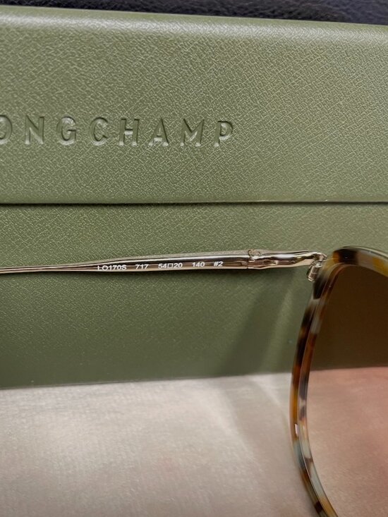Longchamp Round Cat Eye Sunglasses Tortoise Brown Gradient NEW w/ Case main image 9